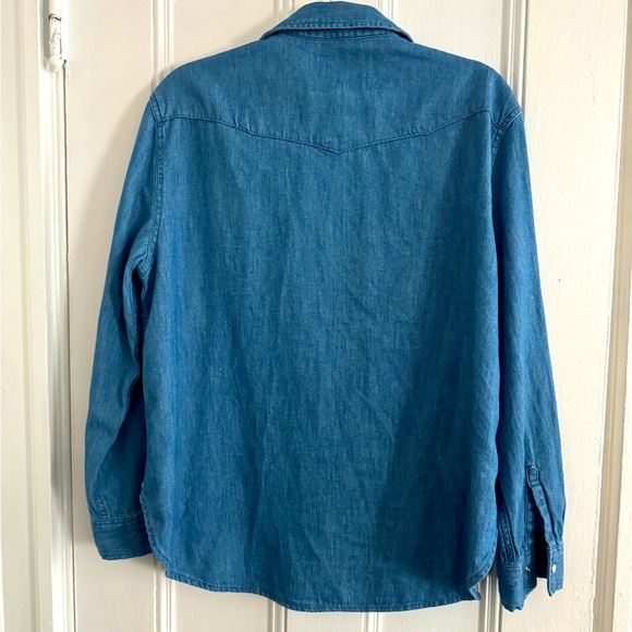 Button down soft jeans long sleeve shirt - Picture 3 of 3